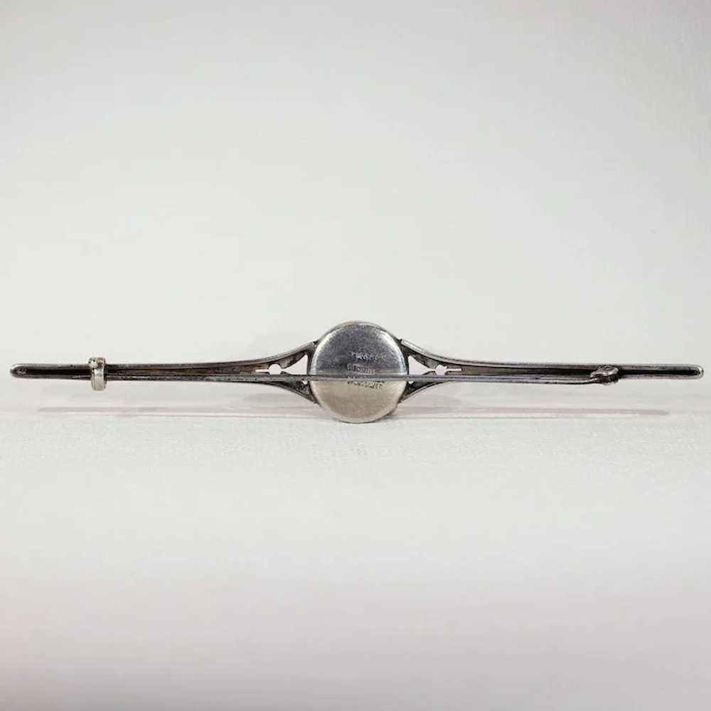 1 Vintage Art Deco Silver Butterfly Wing Bar Broo… - image 5