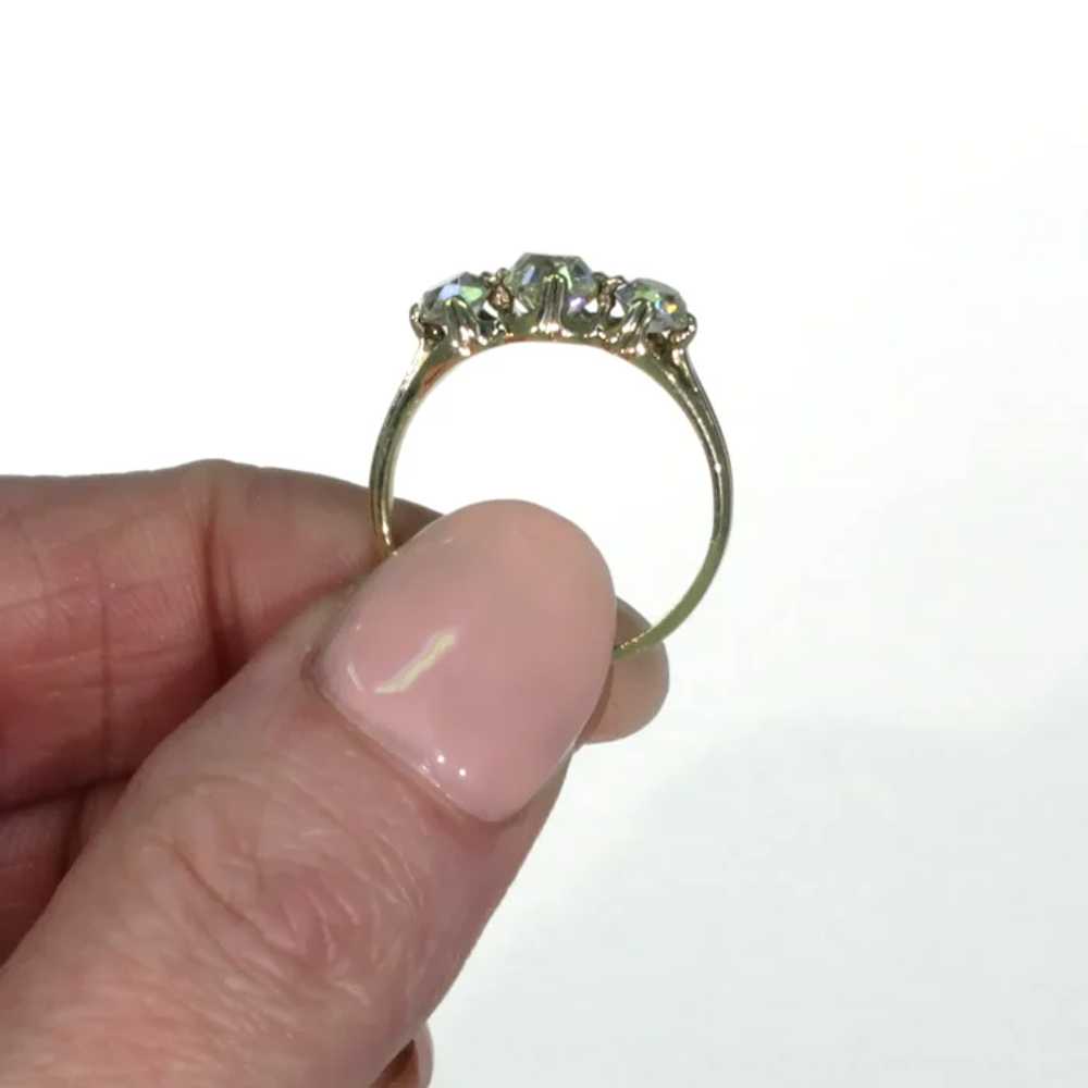 Victorian Cushion Cut Diamond 3 Stone Engagement … - image 5