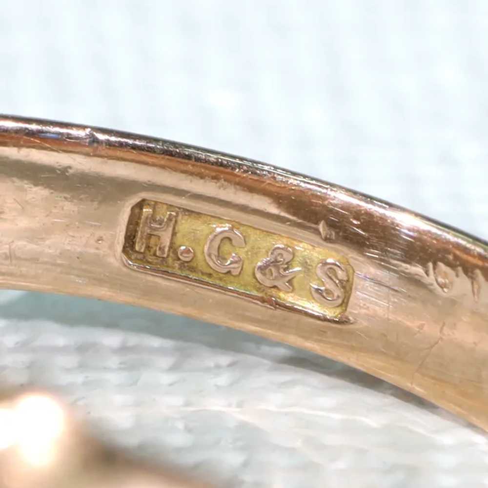 Antique Art Deco Gold Signet Ring Hallmarked 1922 - image 9