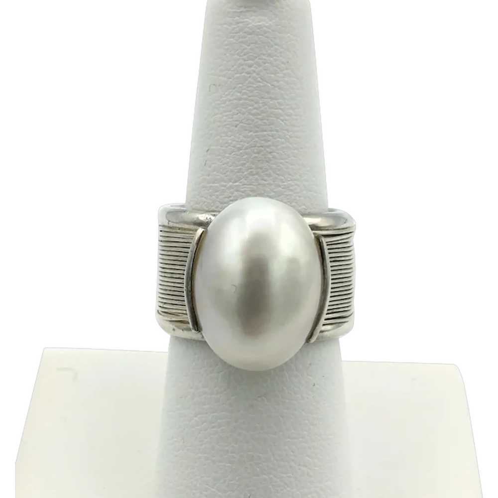 Freshwater Pearl Doublet Ring - Sterling Silver - image 1