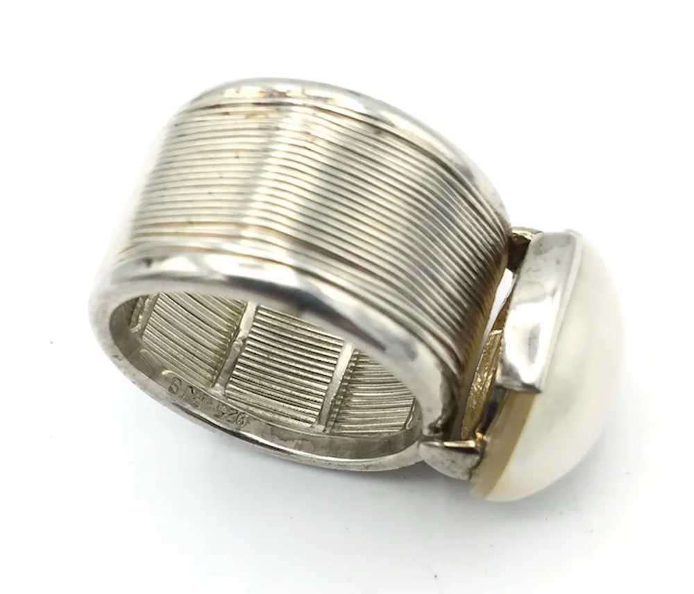 Freshwater Pearl Doublet Ring - Sterling Silver - image 3