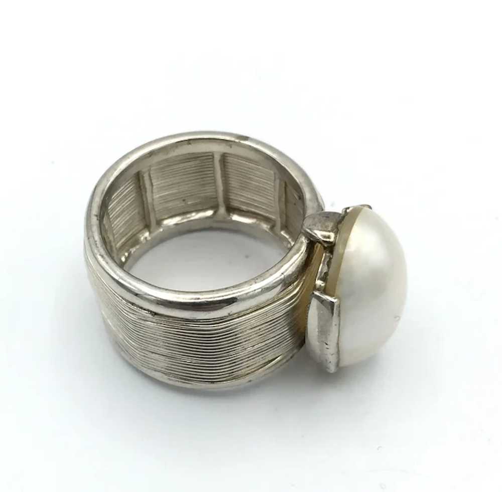 Freshwater Pearl Doublet Ring - Sterling Silver - image 4