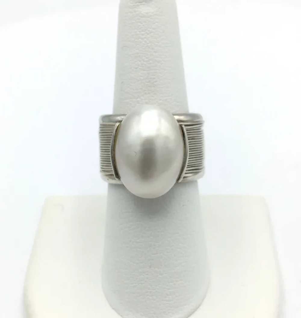 Freshwater Pearl Doublet Ring - Sterling Silver - image 5