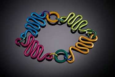 Anodized Aluminum Free Form Wire Bracelets - image 1