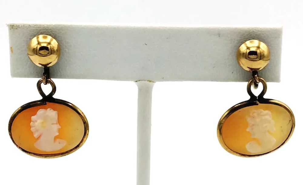 Cameo Screwback Earrings - Gold Filled - image 2