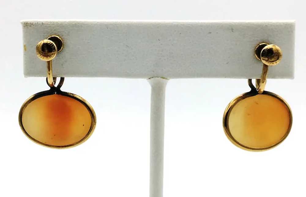 Cameo Screwback Earrings - Gold Filled - image 3