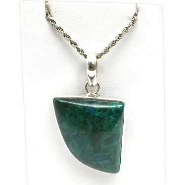 Chrysocolla Pendant - Sterling Silver