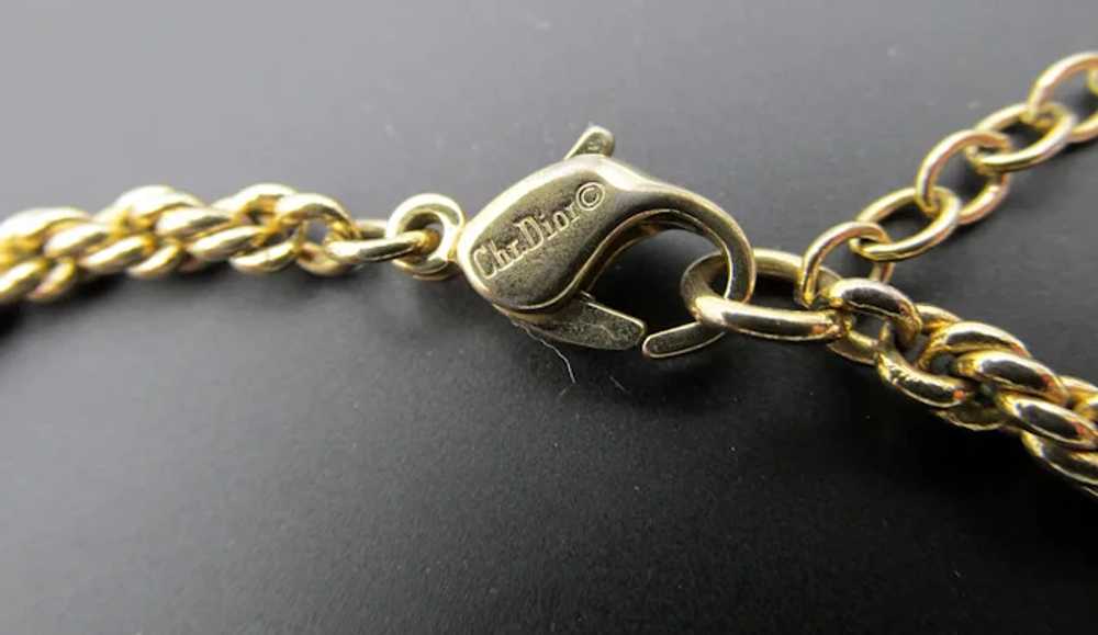Signed Christian Dior Germany Woven Gold Plated N… - image 6