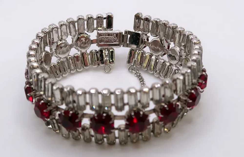 Spectacular Vendome Crystal Baguette and Red Rhin… - image 4