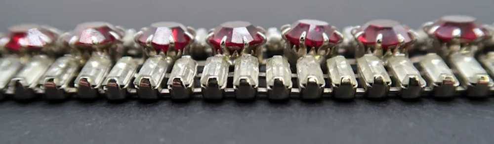 Spectacular Vendome Crystal Baguette and Red Rhin… - image 5