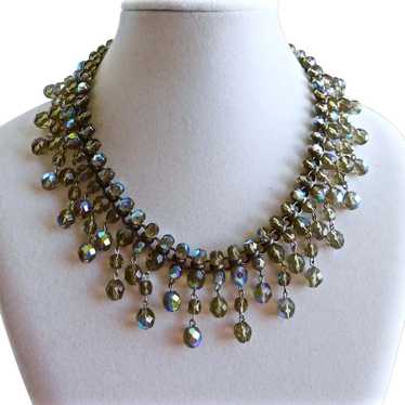 Vintage Inspired Artisan Bib Necklace and Earrings