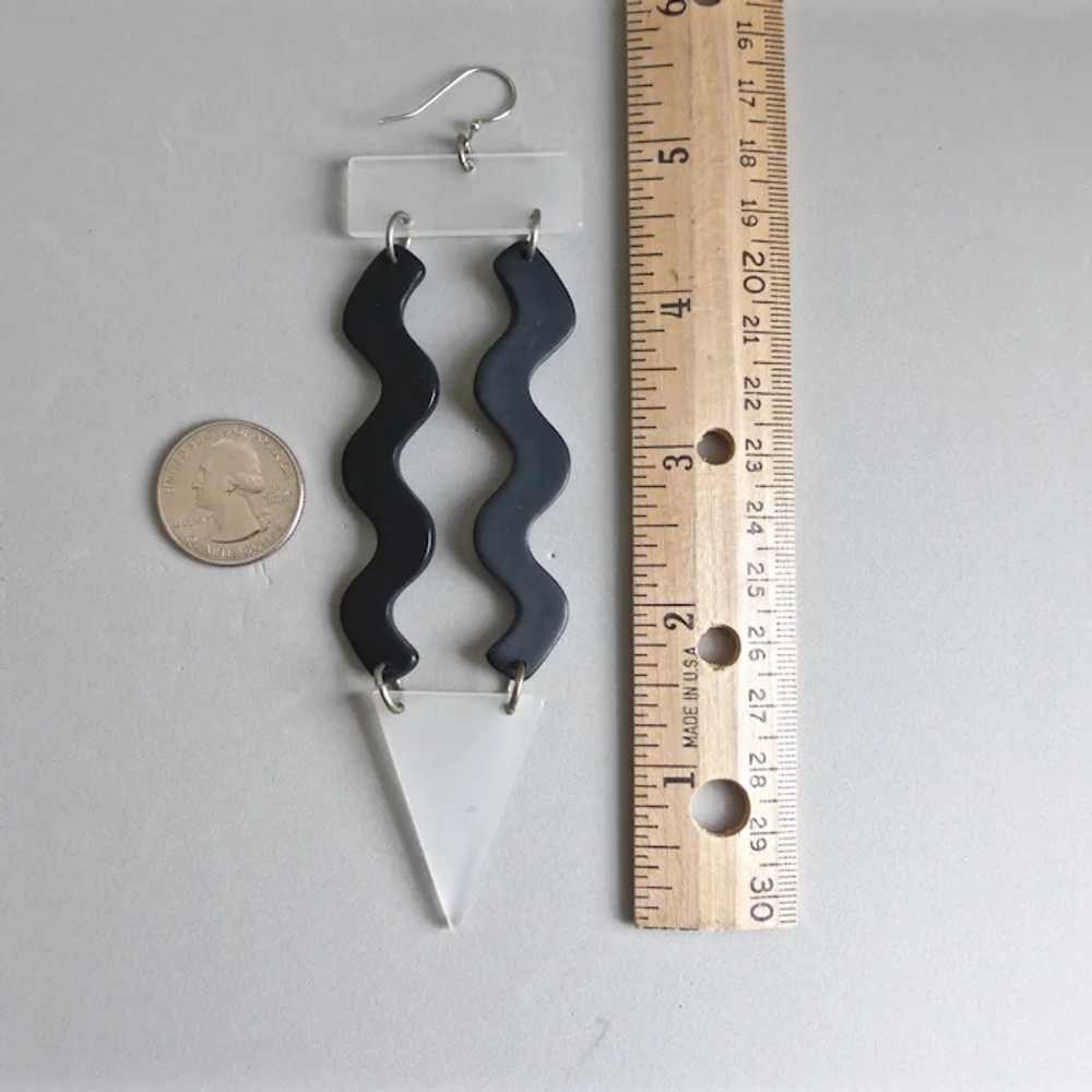 Wild and Crazy 1980s Memphis Era Style Earrings - image 6