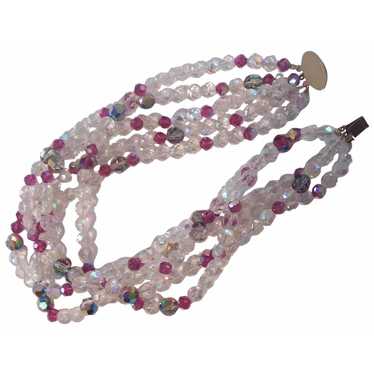 Multi Strand AB Crystal Choker Necklace - image 1