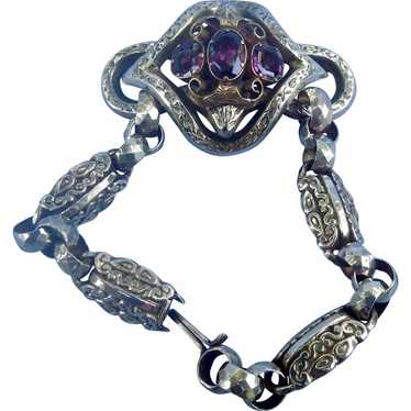 Almandine Garnet bracelet, Victorian, 15 carat