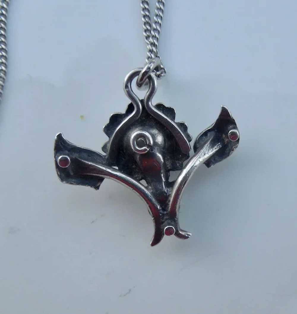 Rose Diamond Pendant and Chain, Georgian - image 3