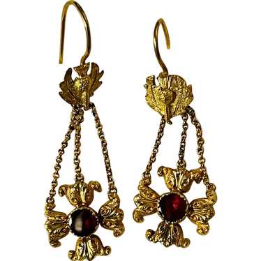 15 carat Garnet Earrings, Victorian