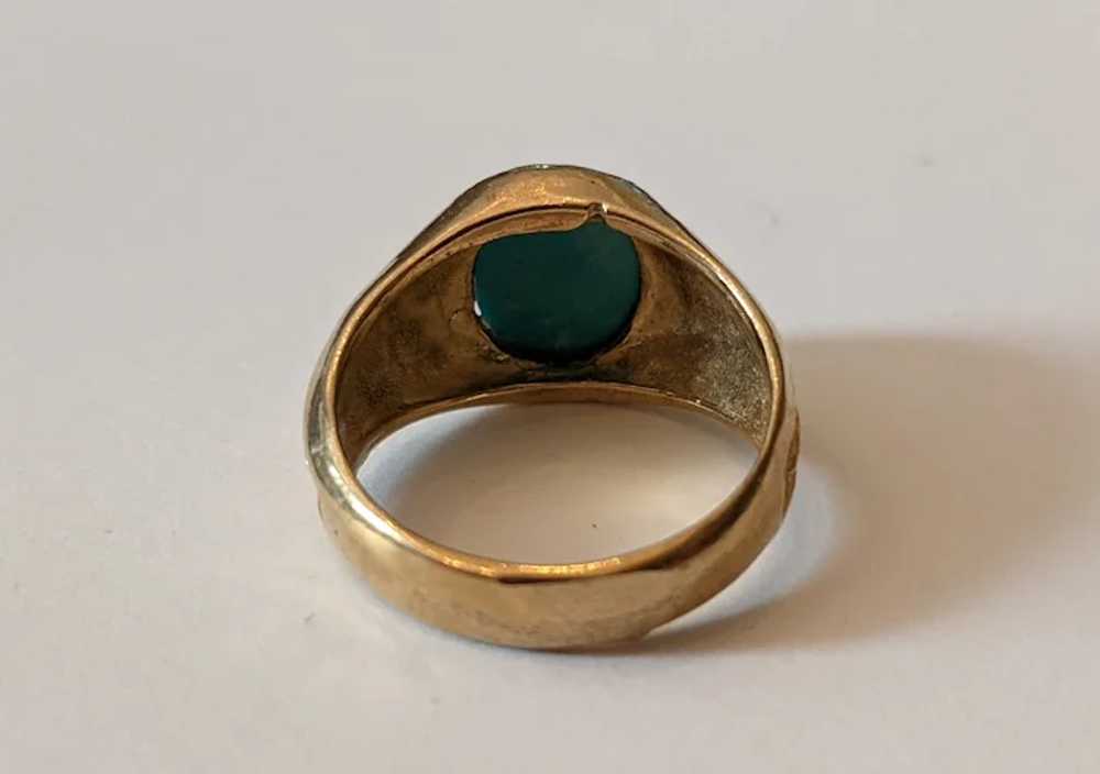 Vintage Turquoise And 14k Gold Ring - image 4