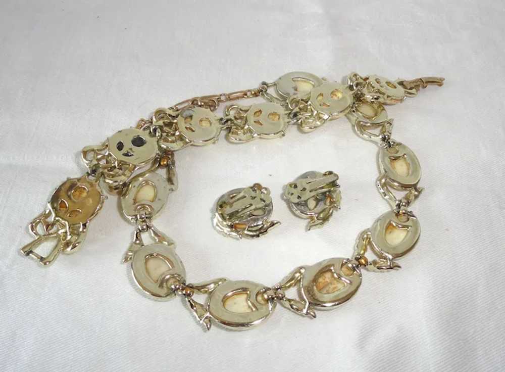 Vintage Coro Lucite Confetti Parure Necklace Brac… - image 6