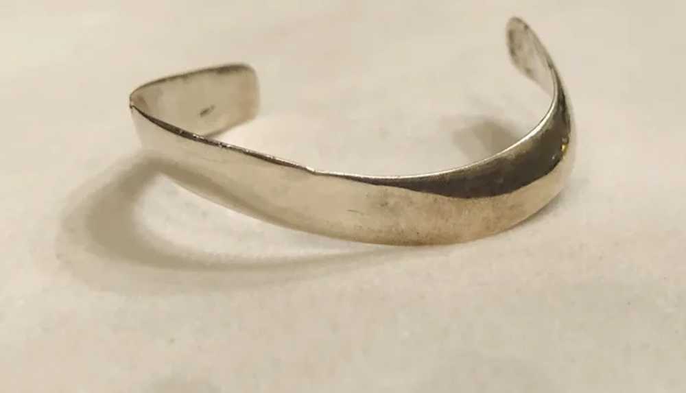 Sterling Silver Wavy Cuff Bracelet - image 3