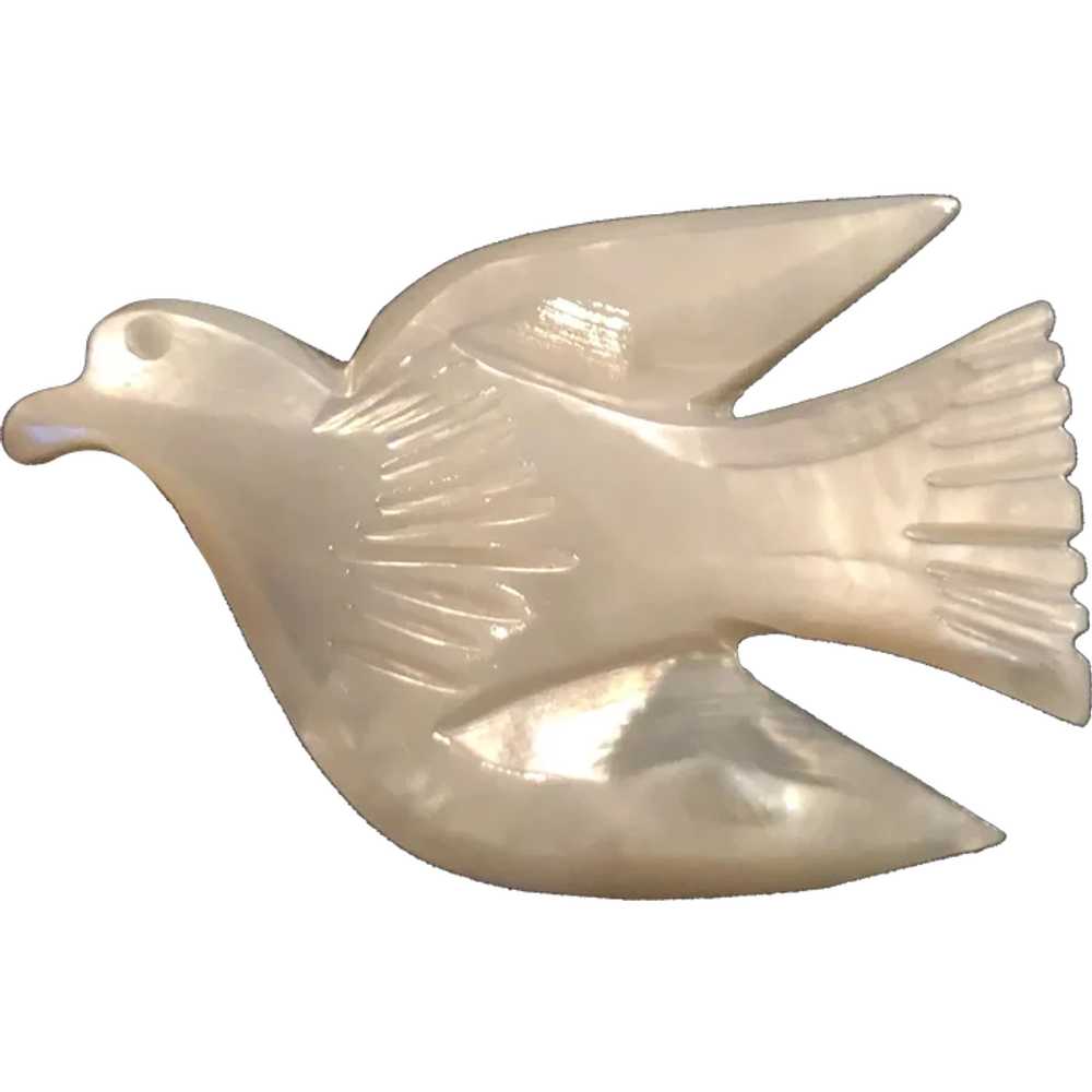 Carved Mother of Pearl Pin - image 1