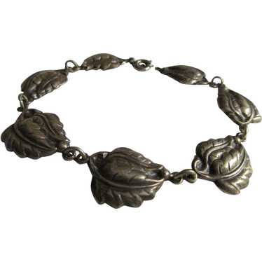 Vintage Danecraft Sterling Leaf Bracelet - image 1