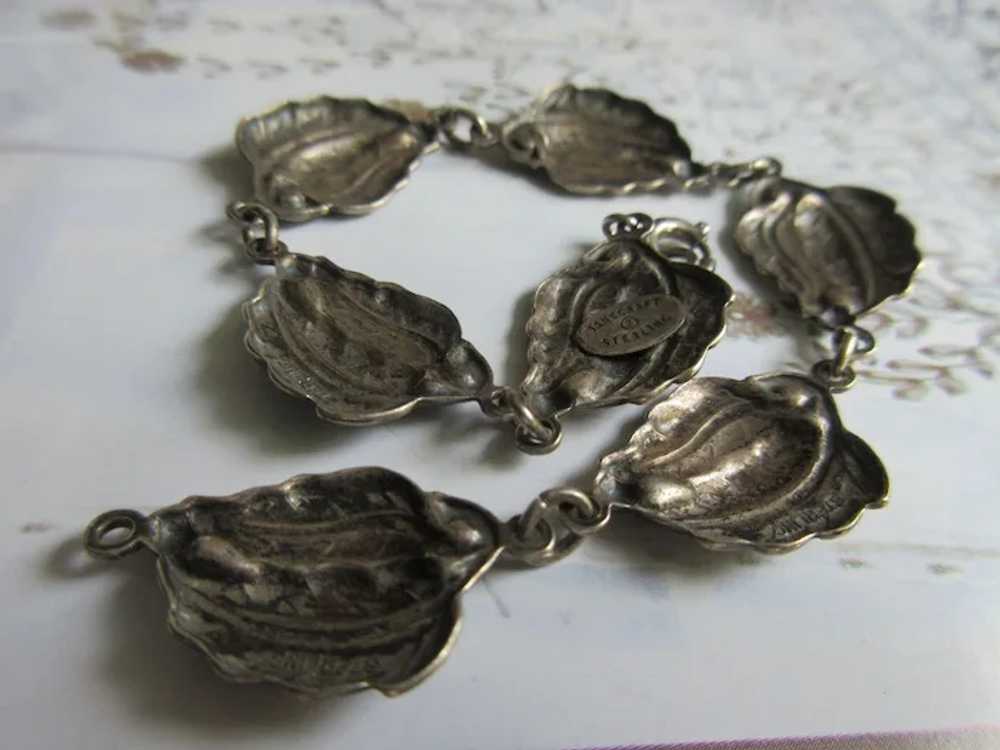 Vintage Danecraft Sterling Leaf Bracelet - image 2