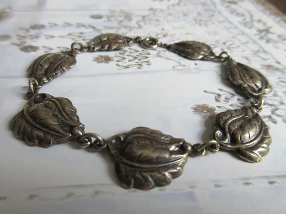 Vintage Danecraft Sterling Leaf Bracelet - image 4