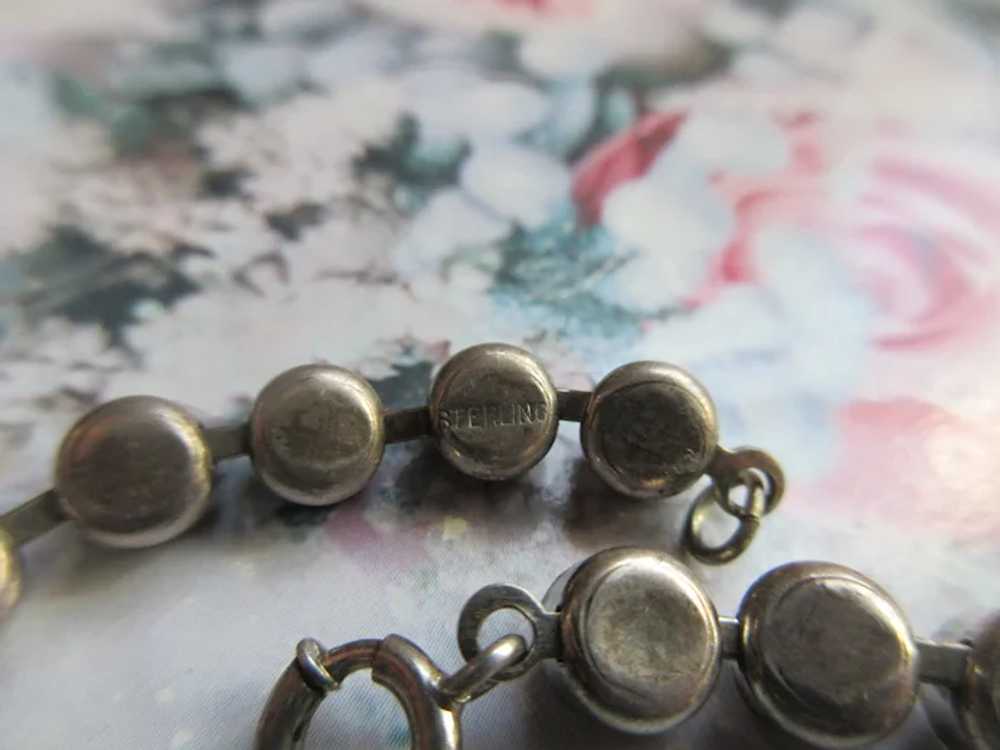 Vintage Sterling Faceted Purple Stone Bracelet - image 5