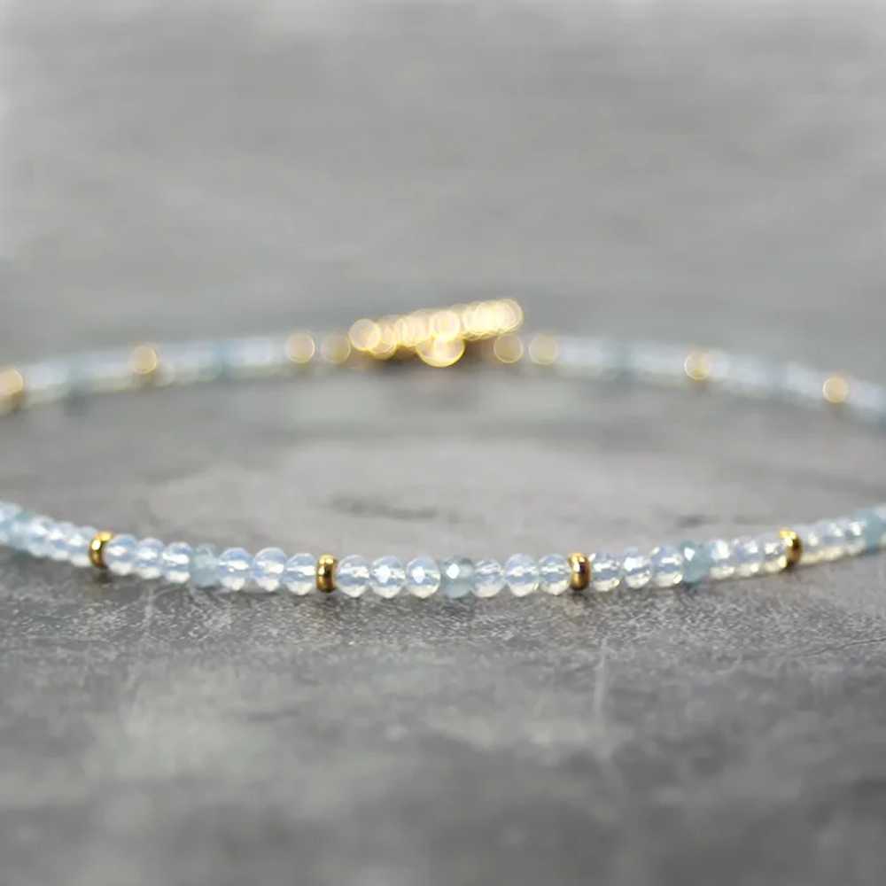 Opalite Bridal Choker - Faceted Clear Crystal Jew… - image 2