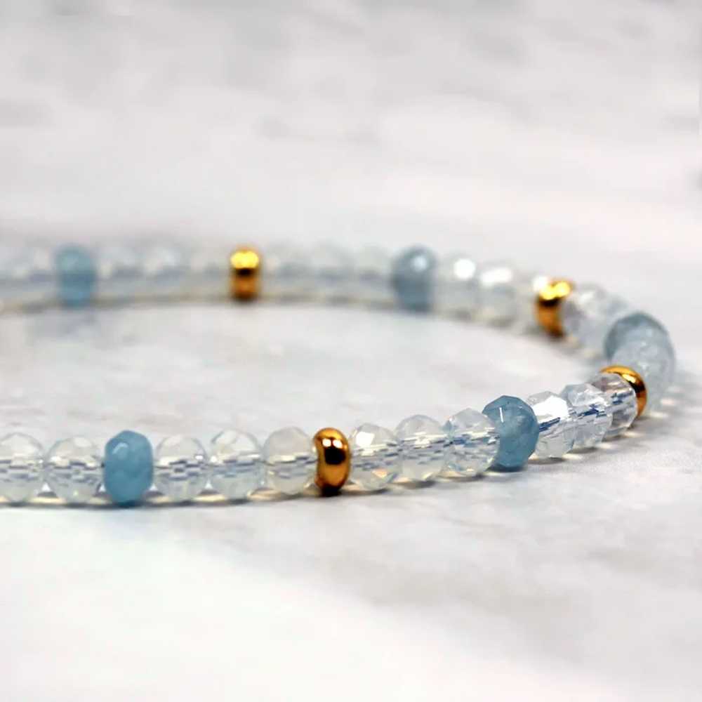 Opalite Bridal Choker - Faceted Clear Crystal Jew… - image 5