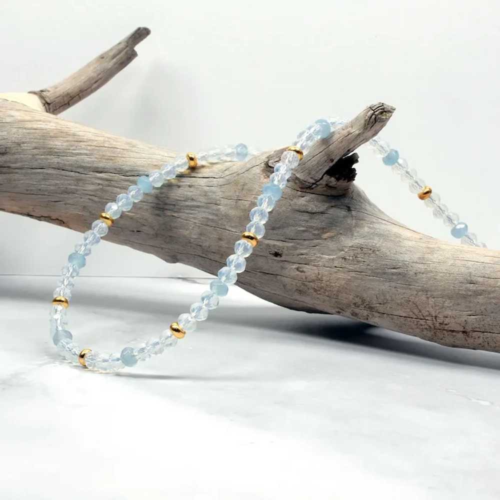 Opalite Bridal Choker - Faceted Clear Crystal Jew… - image 8