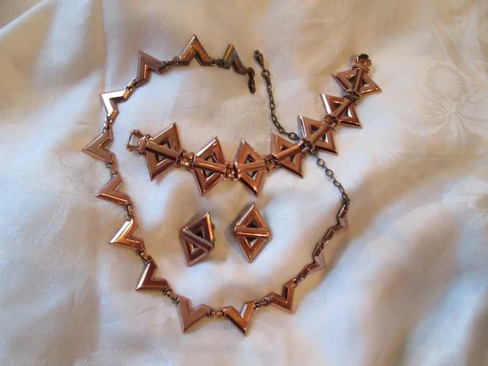 Renoir "Voodoo" Copper Necklace, Clasp Bracelet, … - image 2