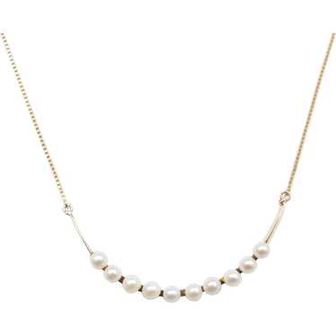 pearl crescent necklace - Gem