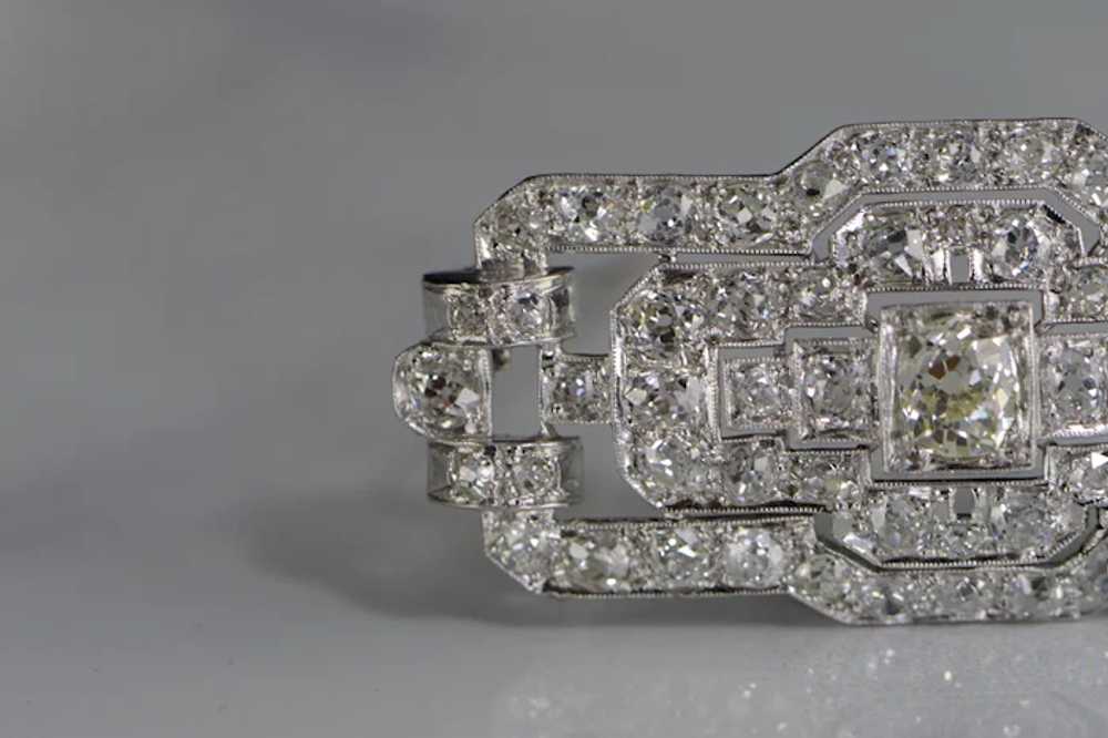 Edith Art Deco Old European Cut Diamond Pin/Brooch - image 2
