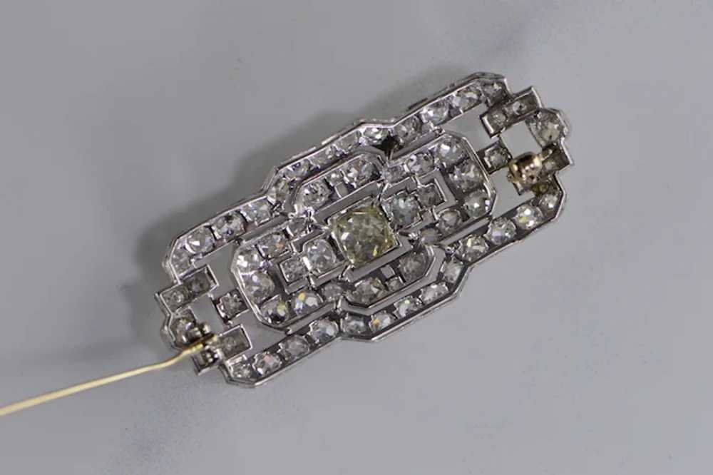 Edith Art Deco Old European Cut Diamond Pin/Brooch - image 7