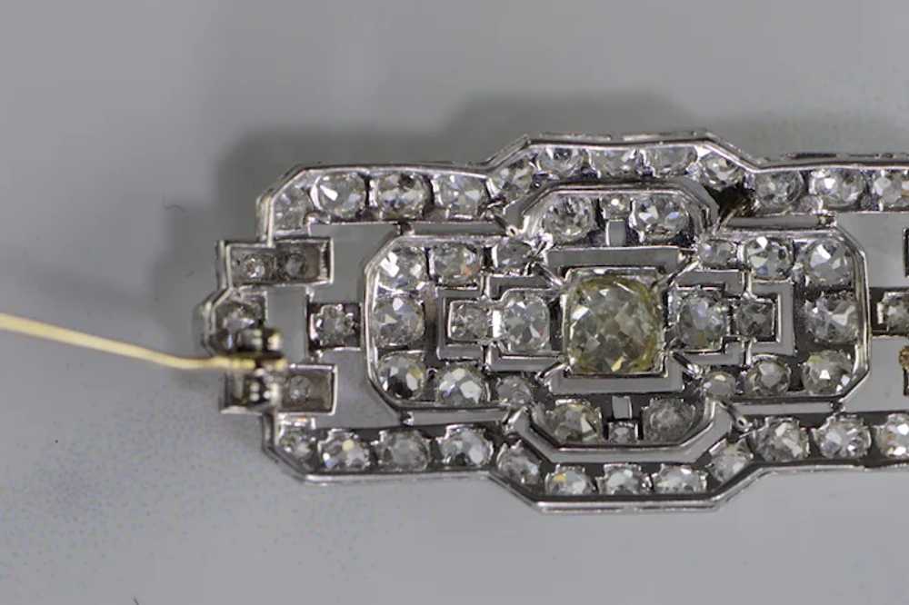 Edith Art Deco Old European Cut Diamond Pin/Brooch - image 8