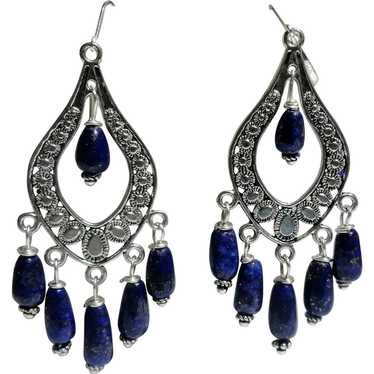 JFTS Lapis Lazuli Chandelier Earrings