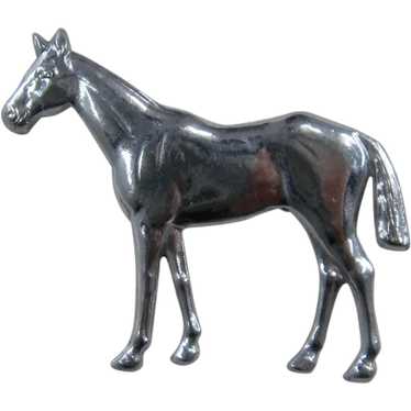 Sterling Silver Standing Horse Pin Glode