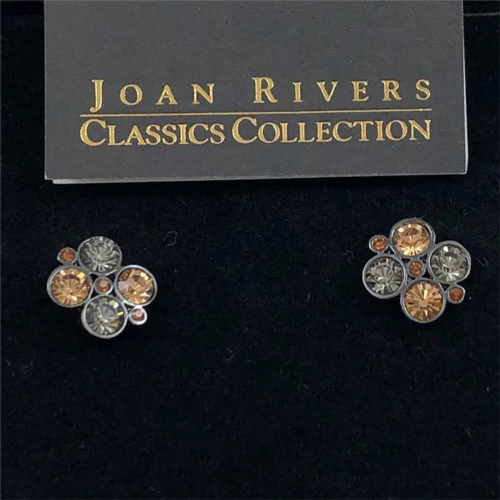 Joan Rivers Earrings Rhinestone Vintage NIB - image 1