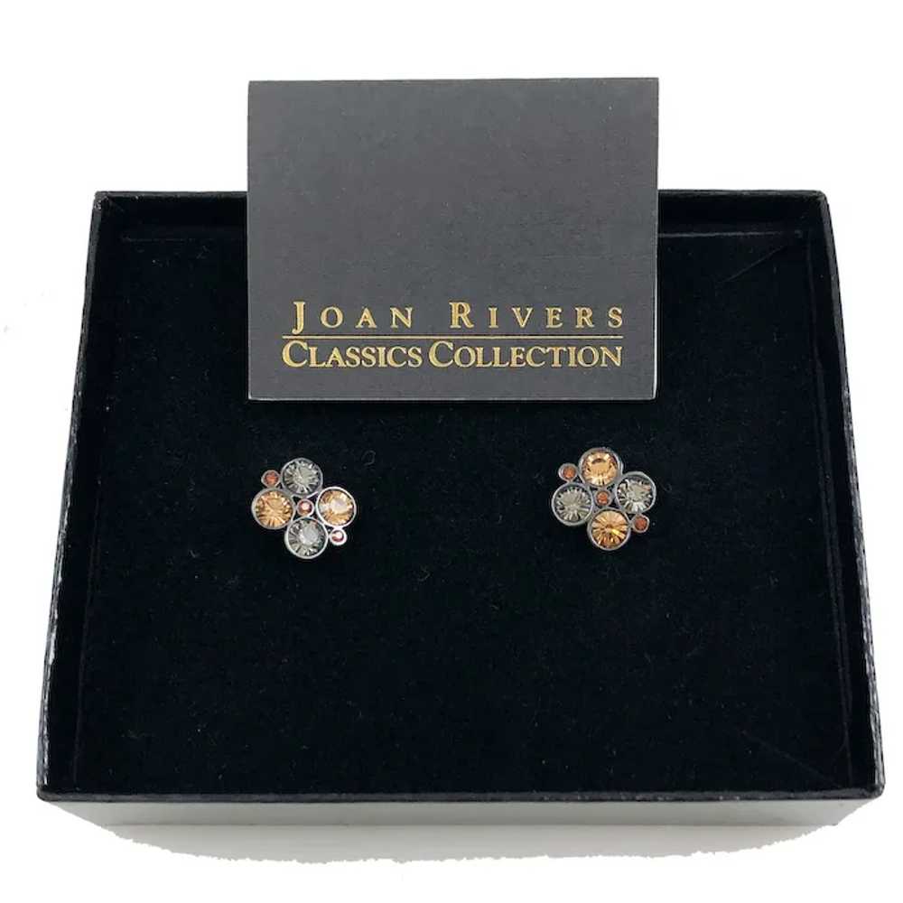 Joan Rivers Earrings Rhinestone Vintage NIB - image 5