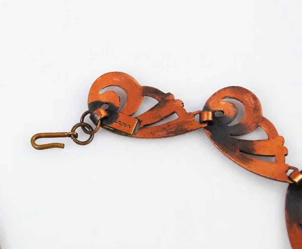 Renoir Copper Butterfly Necklace & Earrings Mid-C… - image 6