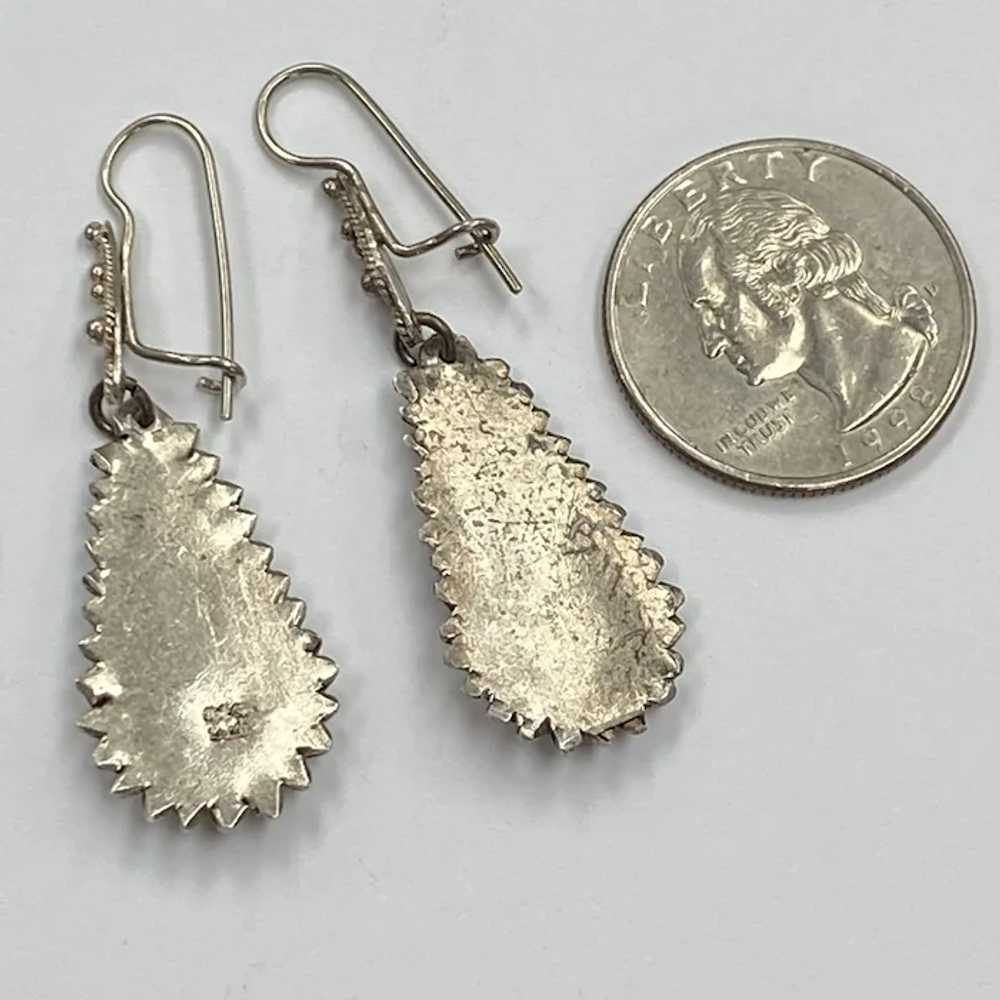 Bohemian Handcrafted Dangle Earrings Sterling Sil… - image 2