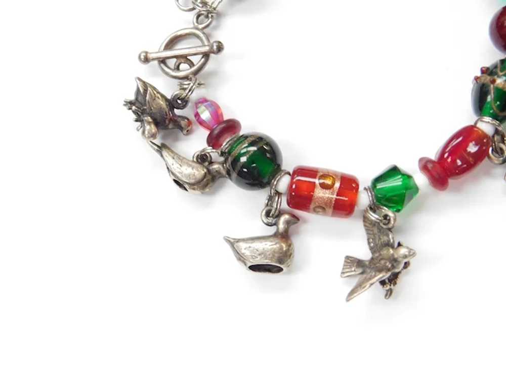 The 12 Days of Christmas Charm Bracelet Sterling … - image 2