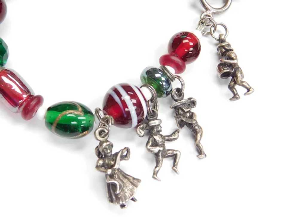 The 12 Days of Christmas Charm Bracelet Sterling … - image 4