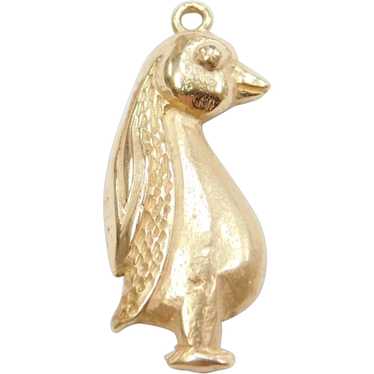 14k Gold Penguin Charm