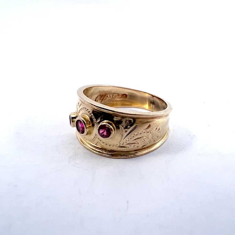 Alton. Sweden 1964. Vintage 18k Gold Ruby Ring. - image 4