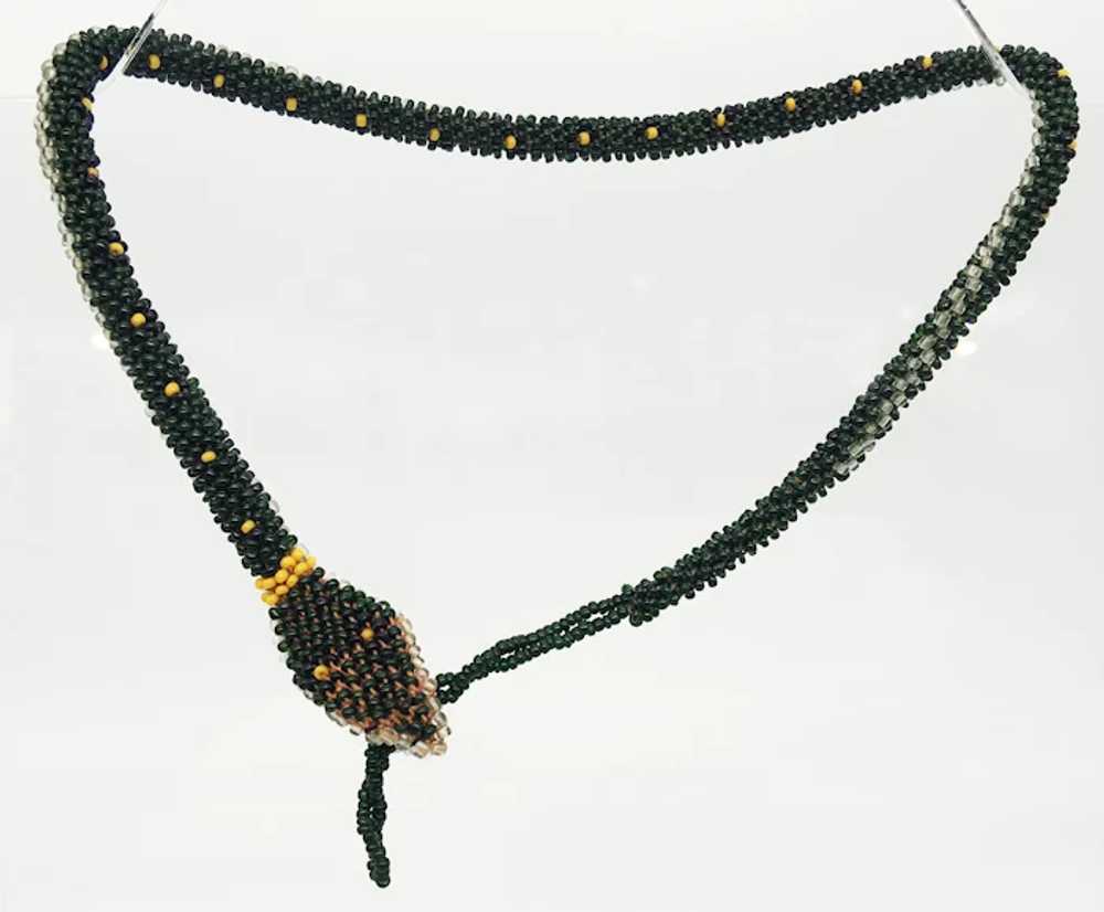 Antique Wiener Werkstätte Beaded Snake Necklace P… - image 10