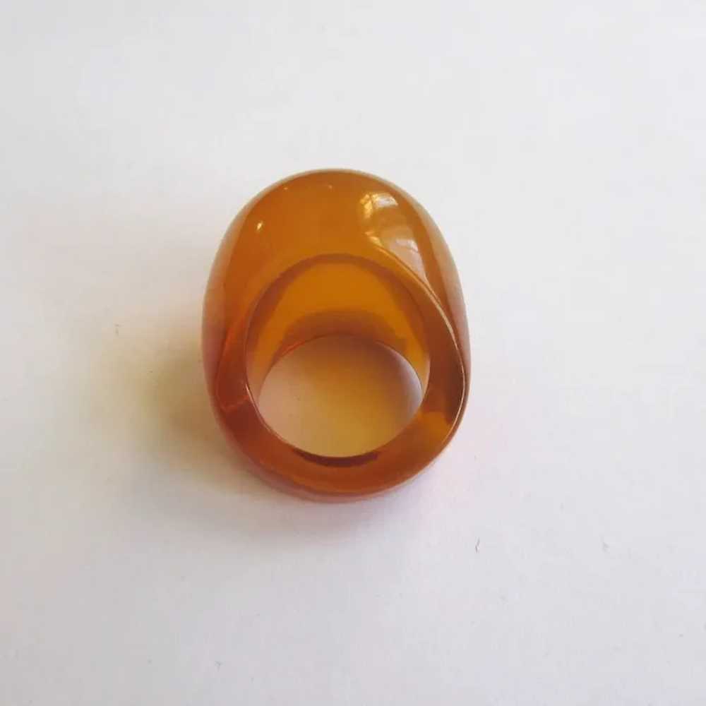 Vintage Bakelite Bubble Ring, Applejuice, Art Dec… - image 4