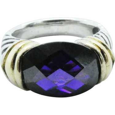 Imitation Amethyst Sterling Silver Ring