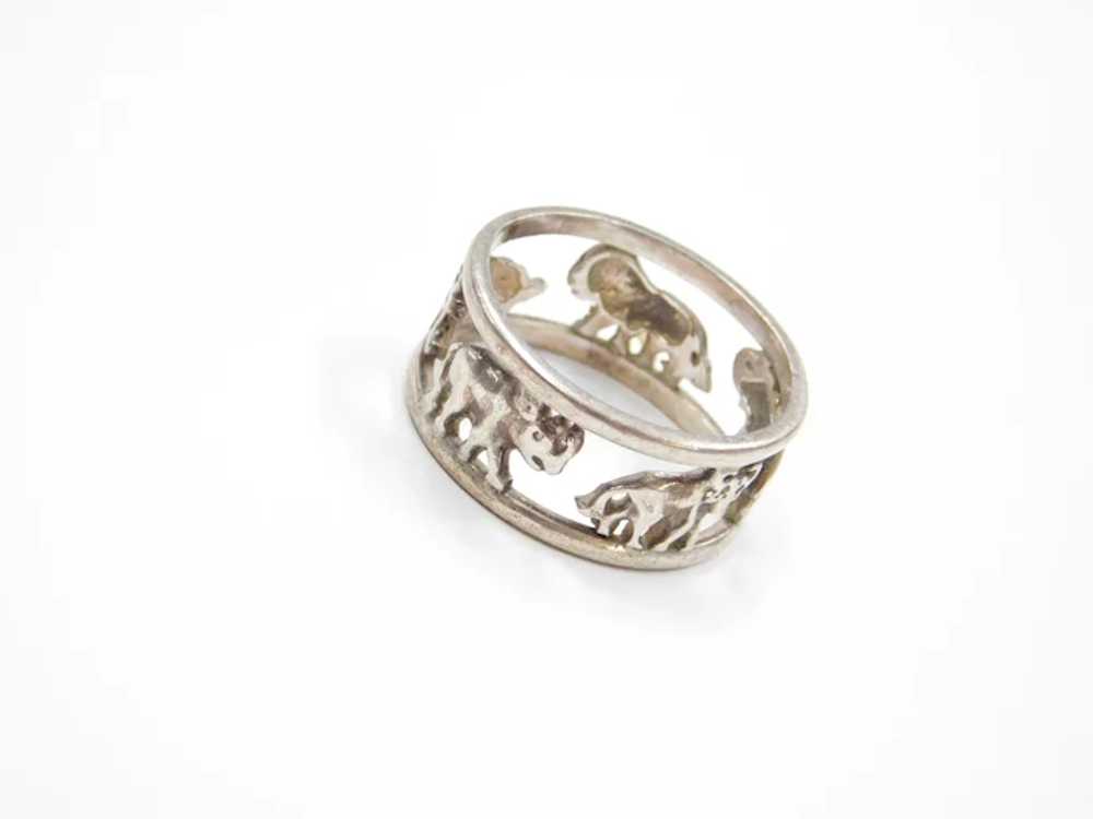 Sterling Silver Animal Band Ring - image 2